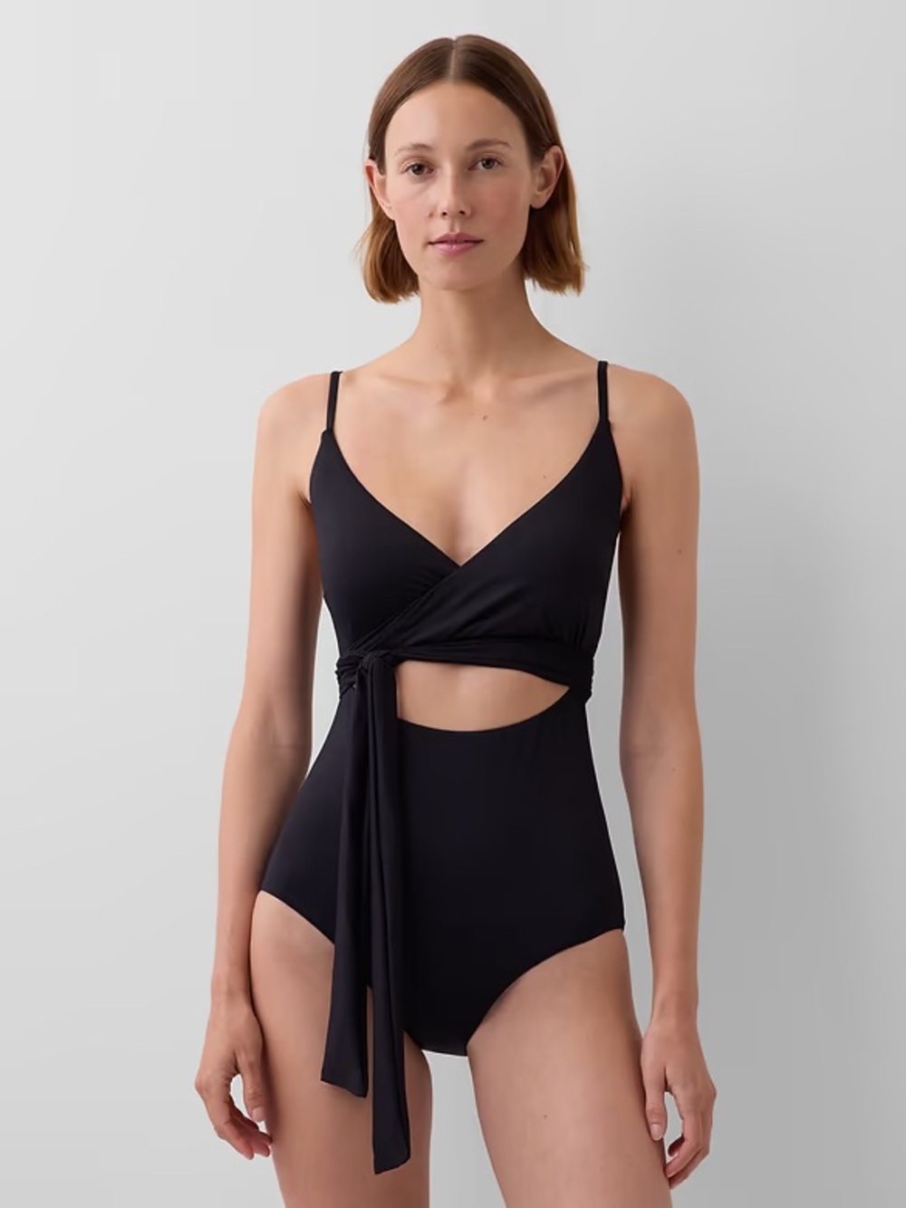 NWT GAP one piece cutout wrap one piece bathing suit sz M